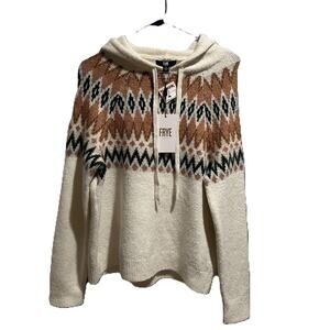 Frye Hooded Sweater Womens Size S Southwestern Long Sleeeve